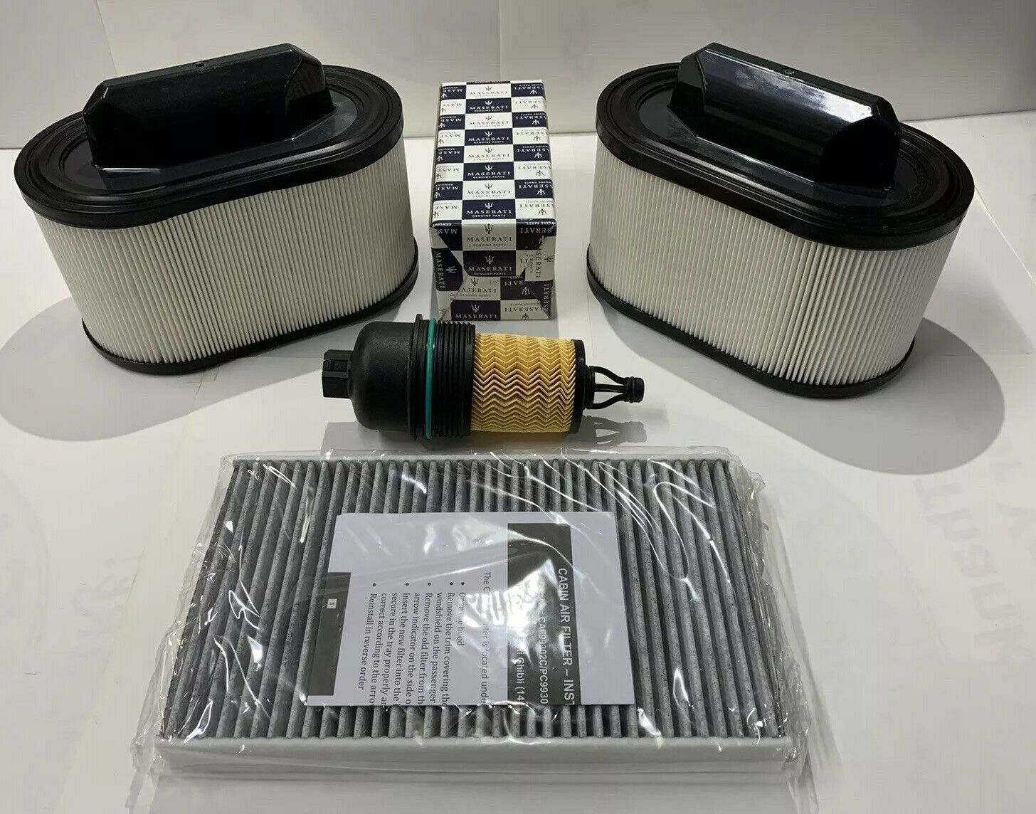 NEW Air Filters Oil Filter Kit For Maserati Ghibli Levante Quattroporte 3.0L (Free Shipping Oil Filter For 2005 Dodge Ram 1500 5.7 Hemi